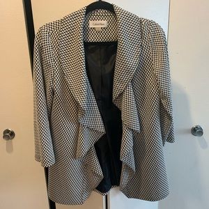 Calvin Klein black and white blazer